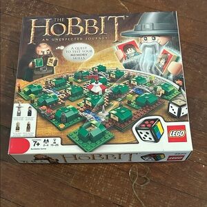 Lego The Hobbit Board Game with Green Play Tiles and Brown Base